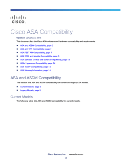 Cisco ASA Compatibility