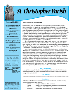 Jan. 25 - Saint Christopher Parish