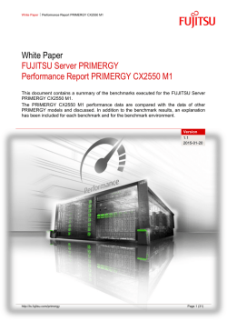 Performance Report PRIMERGY CX2550 M1