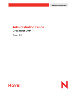 GroupWise 2014 Administration Guide