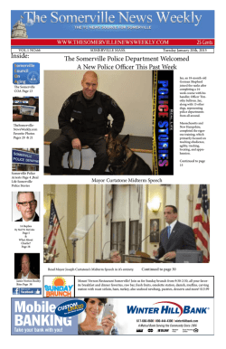 January 20th 2015 Somerville News Weekly Print