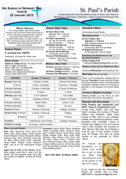 Parish Bulletin - Click here forour home page