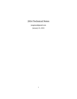 2014 Technical Notes