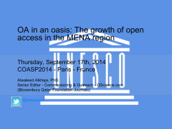 OA in an oasis: The growth of open access in the MENA