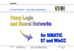 FuzzyControl++ und NeuroSystems - Siemens Industry Online Support