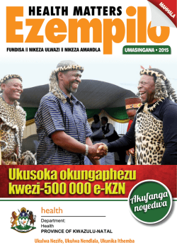 Ezempilo Health Matters : January 2015 : isiZulu version