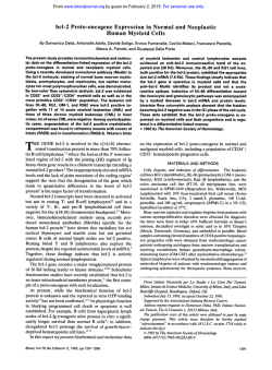 bcl-2 Proto-oncogene Expression in Normal and Neoplastic