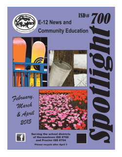 Spotlight 700 - Hermantown ISD 700