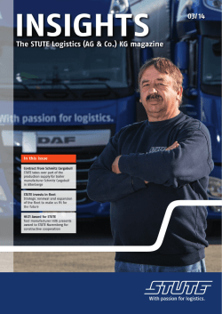The STUTE Logistics (AG & Co.) KG magazine - Stute Verkehrs-GmbH