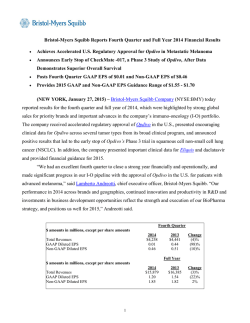 Press Release (PDF) - Investors - Bristol