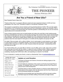 Check Out Our Latest Newsletter - Unitarian Universalist Society of