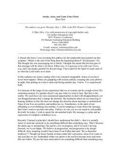 Awake, Arise, and Come Unto Christ by Sheri Dew