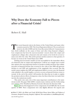 Why Does the Economy Fall to Pieces after a Financial Crisis?