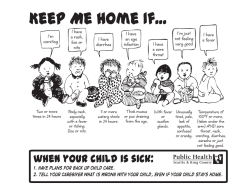 Keep Me Home If… (Guidelines for when your child is sick) [PDF]