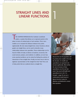 straight lines and linear functions 1