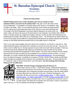 Newsletter - St. Barnabas Episcopal Church