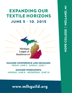 EXPANDING OUR TEXTILE HORIZONS
