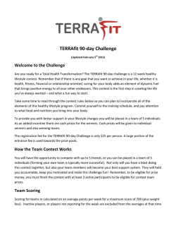 TERRAfit 90-‐day Challenge