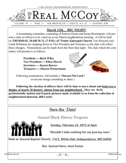 McCoy Neighborhood #15 - The Independence Plan for