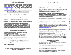 Our Church Bulletin - Ethan Temple Seventh