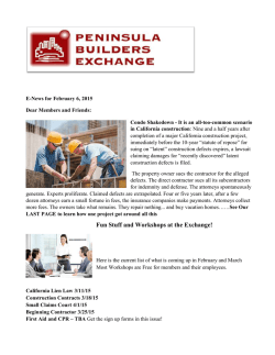 Weekly Bulletin - Peninsula Builders Exchange