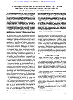 The Eosinophil-Specific Cell Surface Antigen