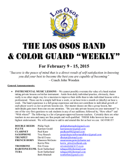 weekly - Los Osos High School Bands and Color Guard