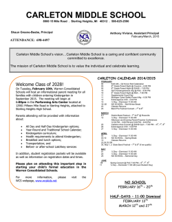 Newsletter - Warren Consolidated Schools