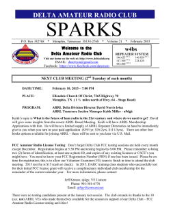 February 2015 Sparks - Delta Amateur Radio Club