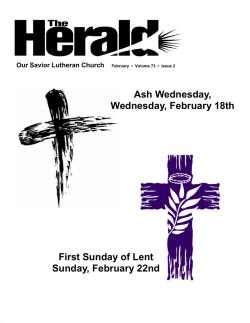 February 2015 Newsletter - Our Savior Lutheran Church