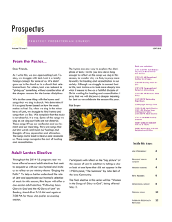 Prospectus - Prospect Presbyterian Church
