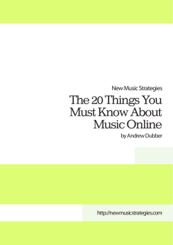 20 Things about Music Online
