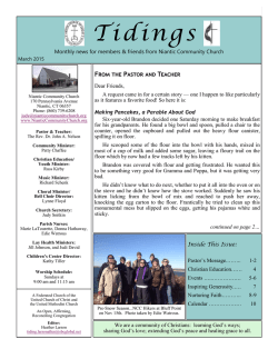 Tidings Newsletter - March 2015