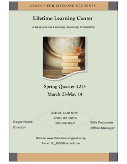 Spring Quarter 2015 Class Schedule