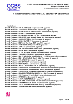 PRODUCENTEN VAN BETONSTAAL, GEWALST EN - OCAB-OCBS