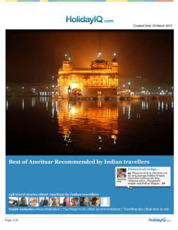 Amritsar Travel guide in PDF format