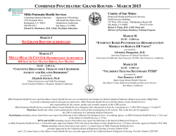 Psych Grand Rounds March 2015