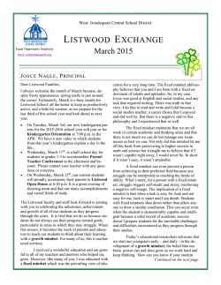 Listwood Newsletter and Calendar