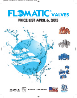 2015 Pricelist - Flomatic Corporation