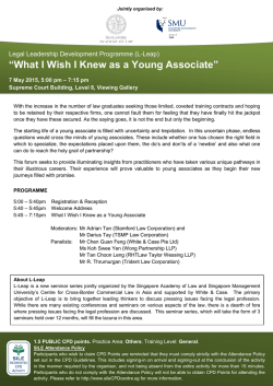���What I Wish I Knew as a Young Associate���