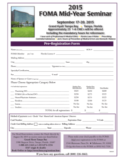 2015 FOMA Mid-Year Seminar Registration Form (print and fax)