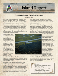 Check out our new April Island Report online