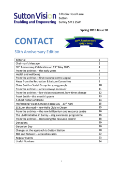 Contact Spring 2015 newsletter (PDF)