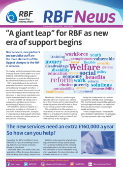 ���A giant leap��� for RBF as new era of support begins