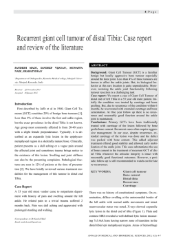 Recurrent giant cell tumour of distal Tibia: Case report and review of the literature
