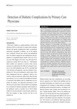 Detection of Diabetic Complications by Primary Care Physicians