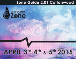 APRIL 3rd 4th - Subduction Zone Events