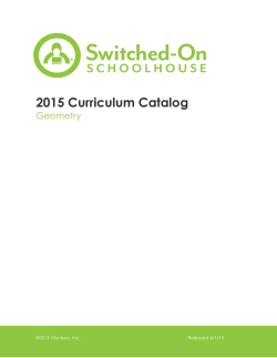 2015 Curriculum Catalog