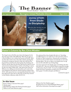 April, 2015 issue - Barrington United Methodist Church