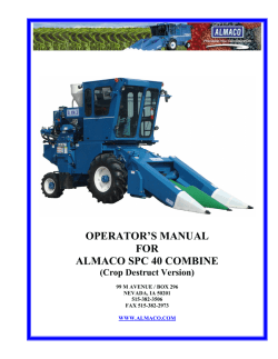 SPC 40 Crop Destruct Operator`s Manual